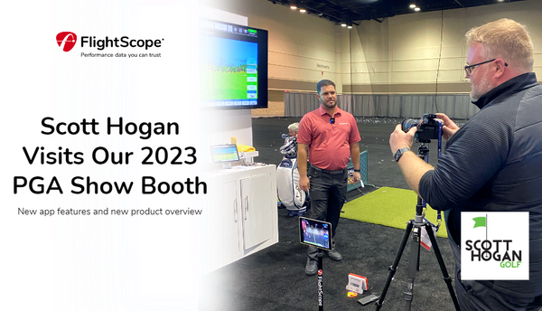 Scott Hogan visits FlightScope at the 2023 PGA show
